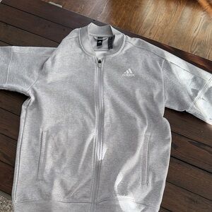 Adidas Light Gray Full-Zip Jacket
